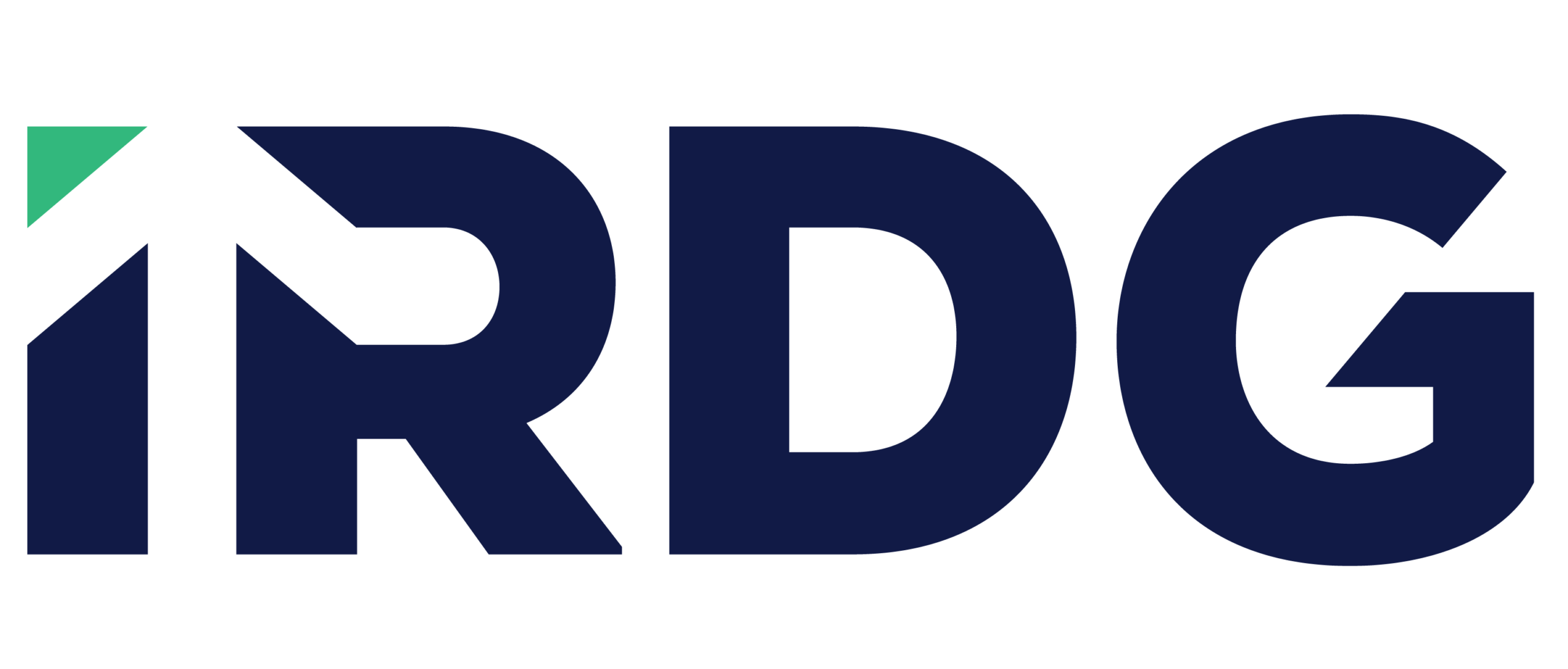 IRDG (Industry Research and Development Group) Logo in Blue with Green Accent